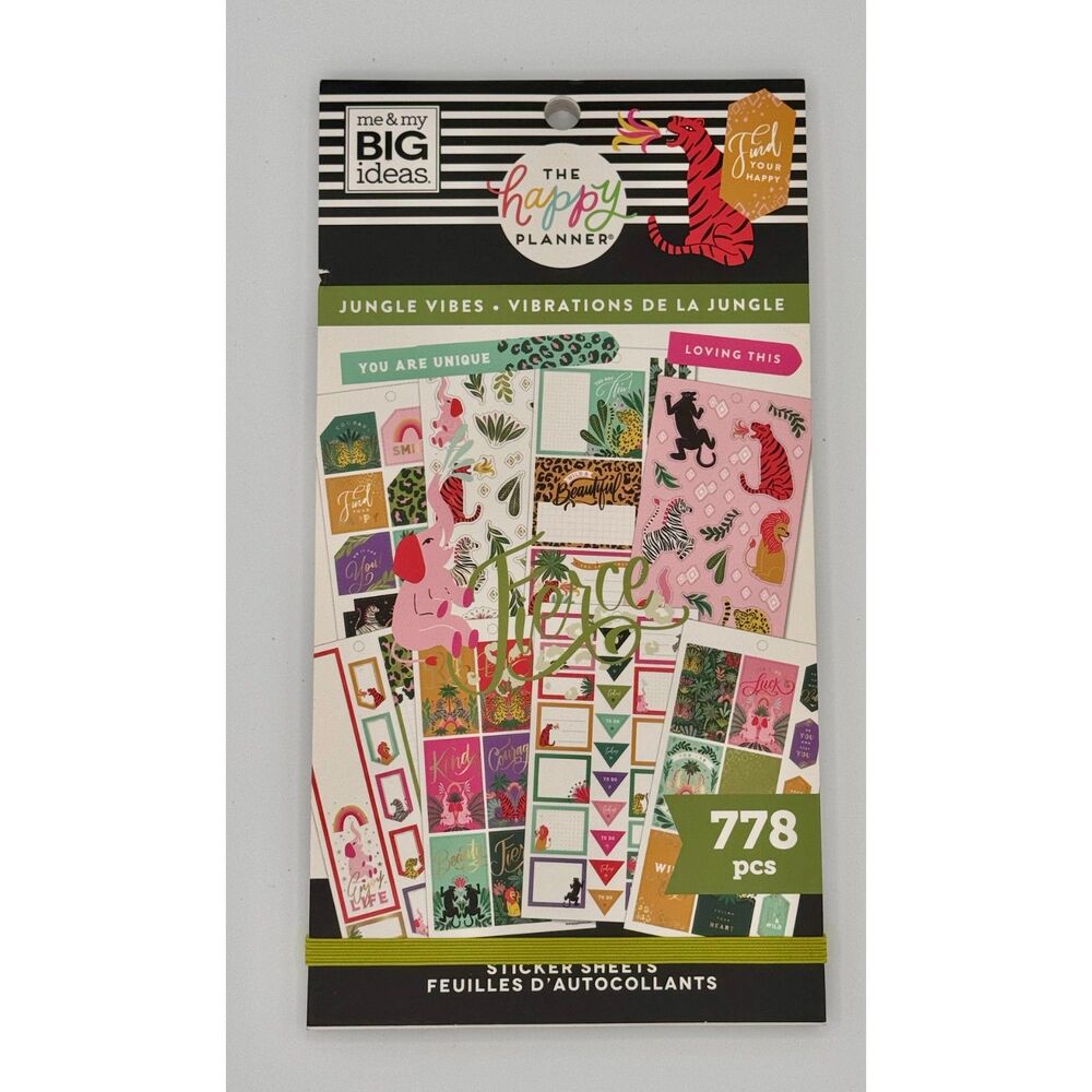 The Happy Planner Sticker Book, Jungle Vibes, 778 pcs, NEW